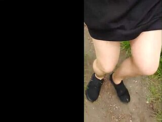 A journey to the top of the mountain on a cable car wearing tights