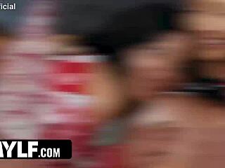 horny milf paisley porter bonds with stepfamily at christmas