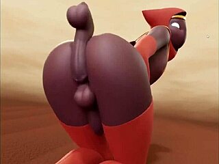 In this hentai game, I anally fuck this dark-skinned character in an intense anal scene