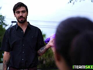 Pervert Stud Fucks Sexy Teen 18+ Alicia Reigns On Couch