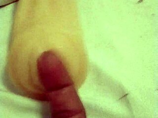 Toying with a realistic vagina