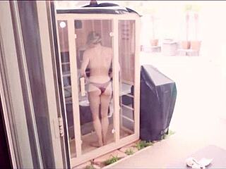 Steamy sauna action with hot cougar friends and boys