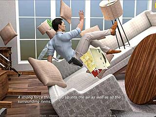 Amateur teen gives blowjob, handjob, and gets fucked while masturbating