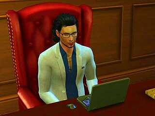 Boss in the animated film has sex with his secretary at the office desk