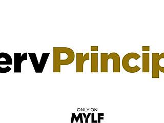 Stepmom Alexa fucks rich man in office to save stepdaughter Alice from expulsion.