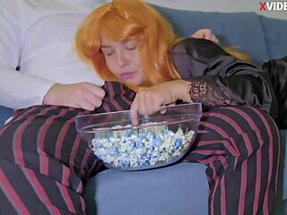 my huge dick hardens as stepmom sucks and fucks