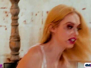 Stepmother punishes Stepteen for breaking a toy with her big tits and pussy licking
