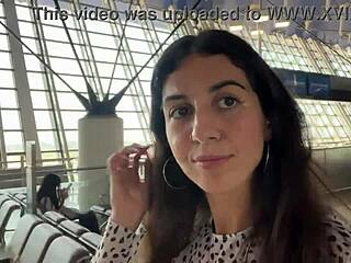Public airport blowjob: a wild and wet adventure