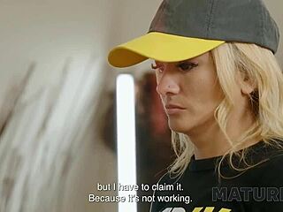 Have you seen this czech milf from mature4k delivering multiple orgasms with her shaved pussy?