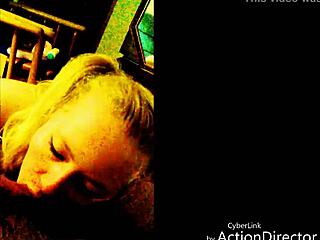 Big boobed blonde enjoys giving blow jobs and giving hand jobs
