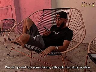 Double penetrating my mexican friend in doggystyle and missionary, ending with a huge cumshot on her big tits.