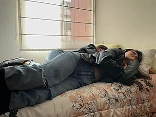 Two Friends Fuck Hard in Leather Jackets with Wet Tongues