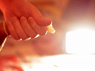 Watch this big cumshot fill the condom?