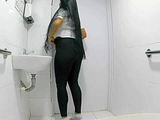 An amateur shoots a video of a doctor using the bathroom in a hospital or in public