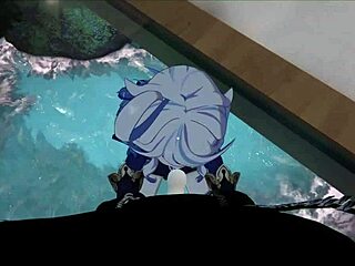 yukoshvr kafka and furina take turns on goth boy 😈