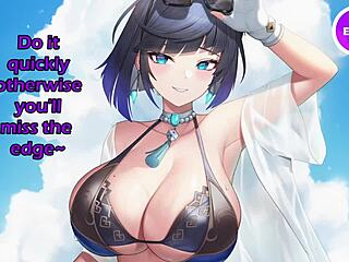 yelan guides you through edging orgasm in hentai joi session