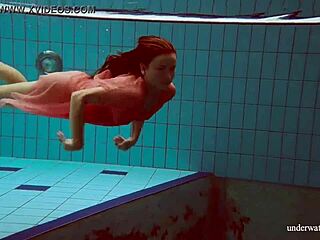 Deniska Feels Sexy Underwater Striptease