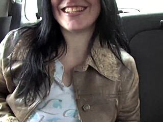 Horny Brunette MOM in STOCKINGS. HANDJOB, ANAL FINGER, COWGIRL, DOGGYSTYLE on BED with BIG TITS.