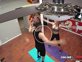 Bruno Forces His Exercise Trainer to Handle His Big Cock Rough!