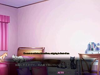 POV instructional anime with ripped clothes and creampie