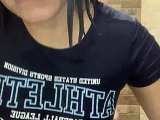 Young woman has sex with her best friend in the bathroom