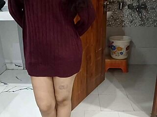 An innocent girl finds a condom in the drawer and has sex with the man who lives with her