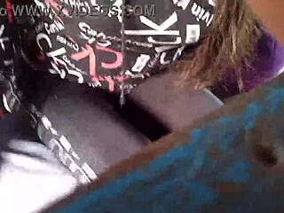 milf on bus gets touched by stranger, leading to wild sex with big natural tits and ass shaking