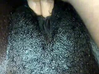 Black beauty gets off with anal toy and finger play