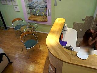 Sweet Step Daughter Candy Red Takes Old Cock In Homemade Kitchen Scene