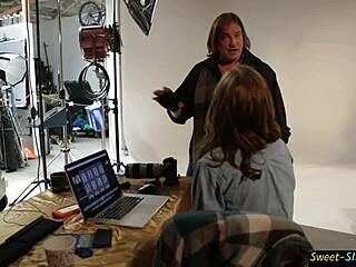 sexy teen 18+ model bangs her hot photographer