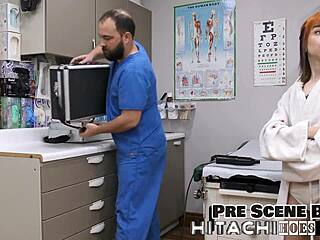 Lesbian experiences mandatory hitachi orgasms in pov backstage. Ditria Rose moans loudly 😍