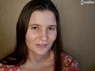 Skinny Russian girl sucks and licks your cock well