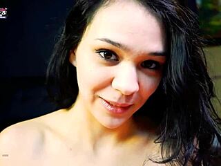 Petite brunette gets rimmed, fucked, and jizzed in group