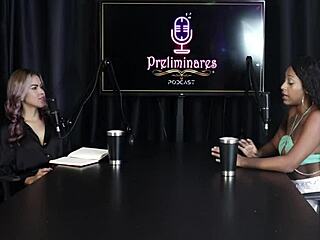 vicky gets curious with her fetish, taking two cocks in anal menage in sheer red