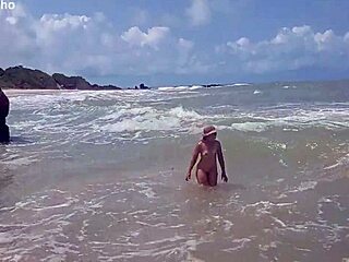 Hardcore wife shows all in public at a nudist beach