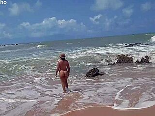 Hardcore wife shows all in public at a nudist beach