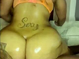 A big black cock is being sucked and fucked in different positions