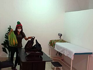 nurse decorates doctor's office