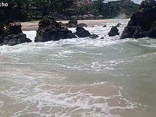 blonde prostitute takes monster cock for hardcore beach creampie