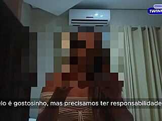 Hotwife Bruninha's sensual journey with muscular lover