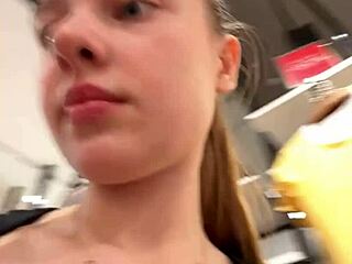 just masturbating in the changing room, so wet