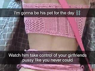 Cuckold couple's wild Snapchat session with anal creampie