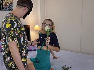 Check how this slutty girlfriend lures her boyfriend's stepbro for a quick bang