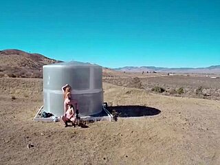 Brunette And Blonde Lesbians Eat Pussy Outdoors