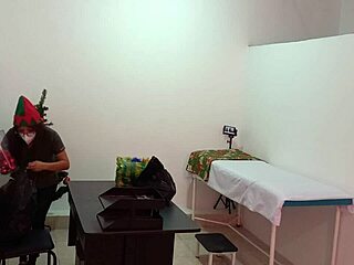 nurse decorates doctor's office