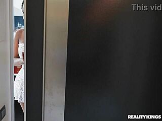 Spying On Roommate's Shower Titty Fuck