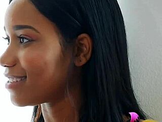 Black beauty Jenna Foxx gives blow job to Nickey Huntsman