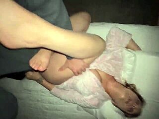 Couple Enjoys Wet Missionary Sex With Bouncing Boobs Late At Night