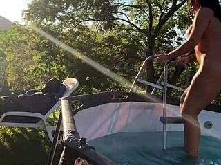 Asian Amateur Rides Big Black Cock Outdoors