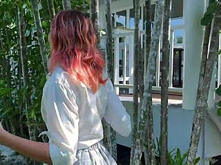 cute teen 18+ neighbor in stockings gets unexpectedly bound and tickled in beautiful bondage adventure